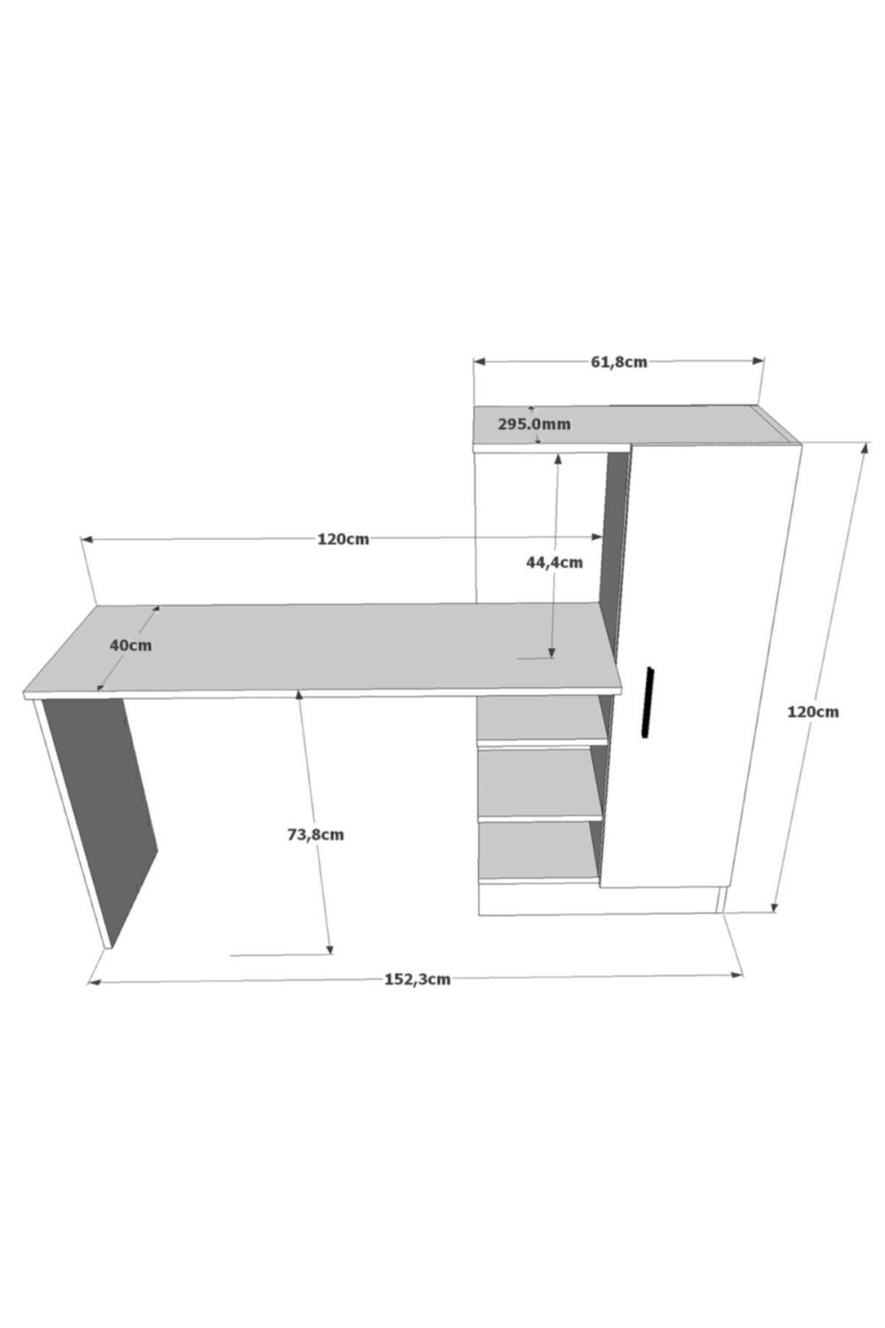 Wose Kitaplıklı Bureau Atlantik Pin Noir Çocuk Bureau WOS2-AB