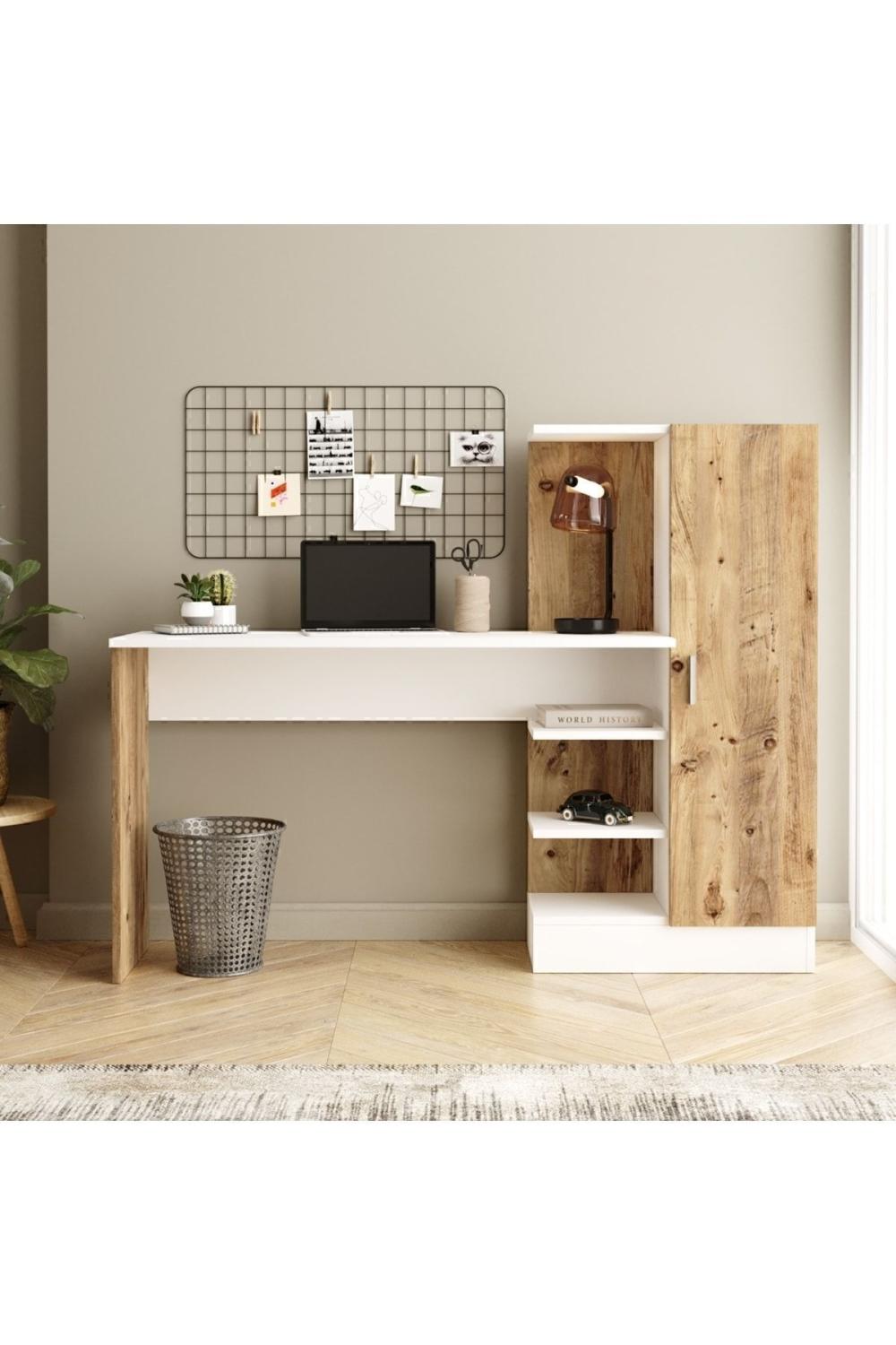 Wose Kitaplıklı Bureau, Çocuk Bureau Atlantik Pin Blanc WOS2-AW