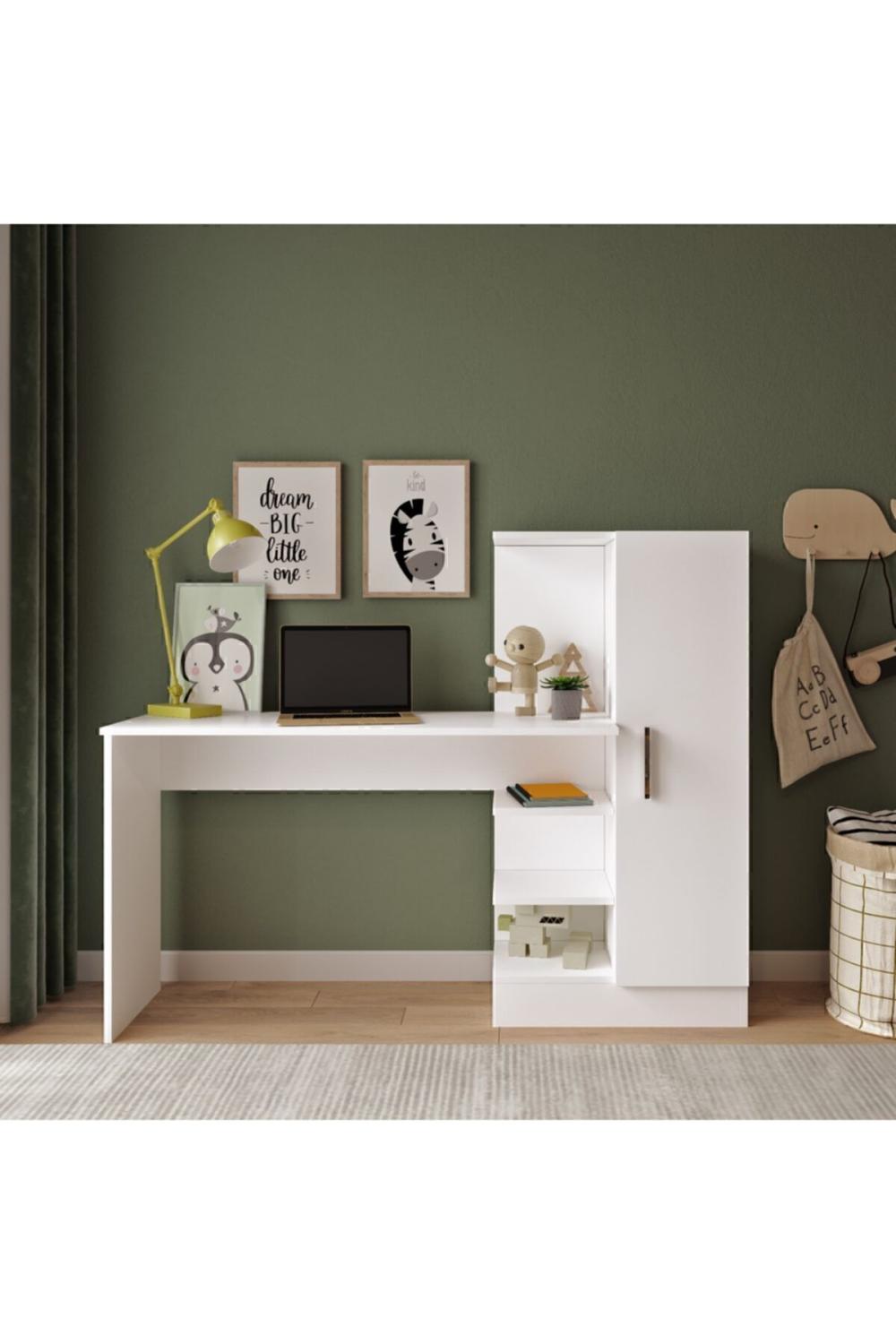 Wose Kitaplıklı Bureau, Çocuk Bureau Blanc WOS2-W