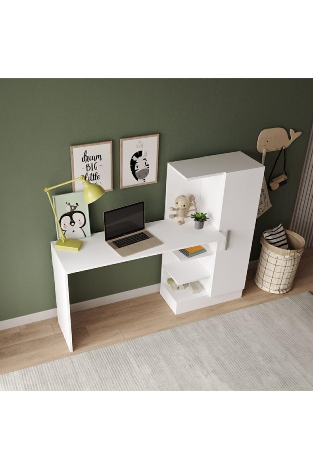 Wose Kitaplıklı Bureau, Çocuk Bureau Blanc WOS2-W