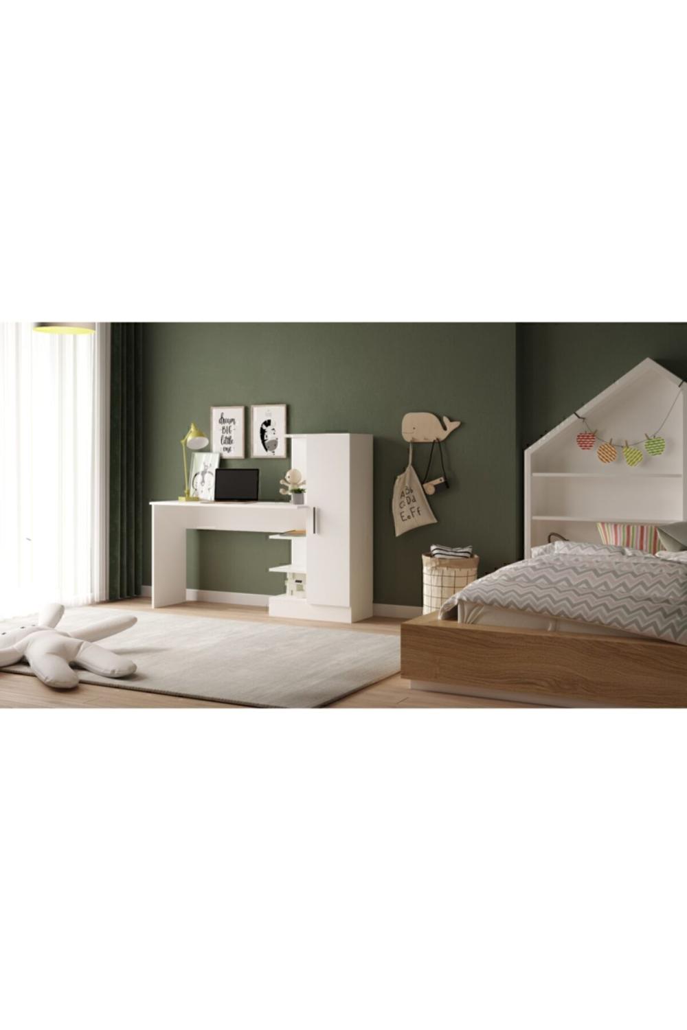 Wose Kitaplıklı Bureau, Çocuk Bureau Blanc WOS2-W