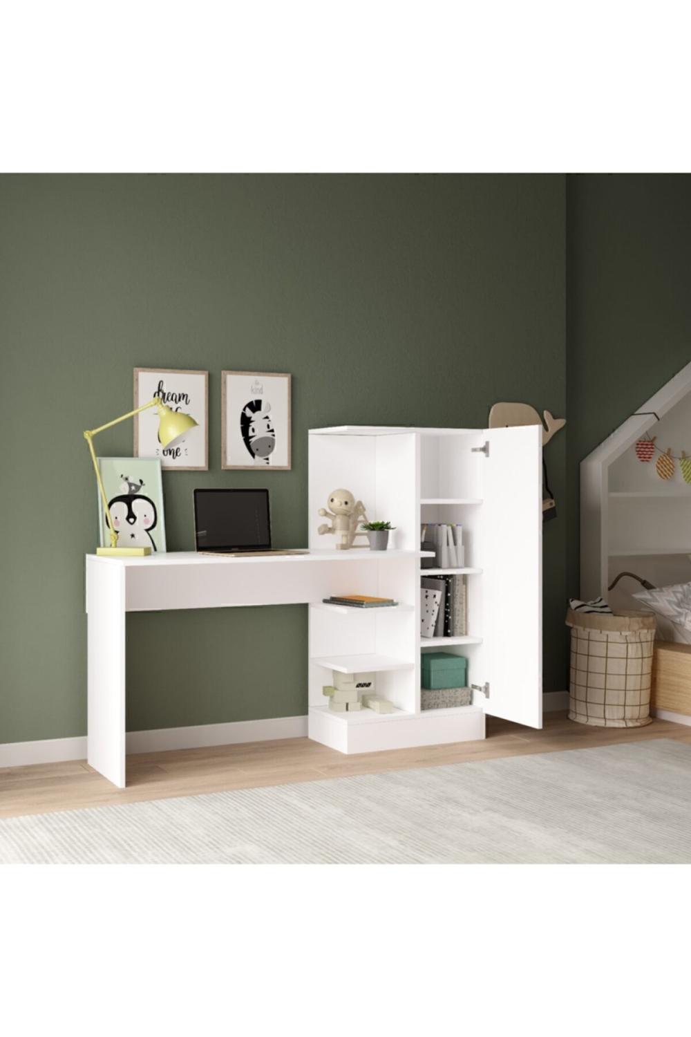 Wose Kitaplıklı Bureau, Çocuk Bureau Blanc WOS2-W